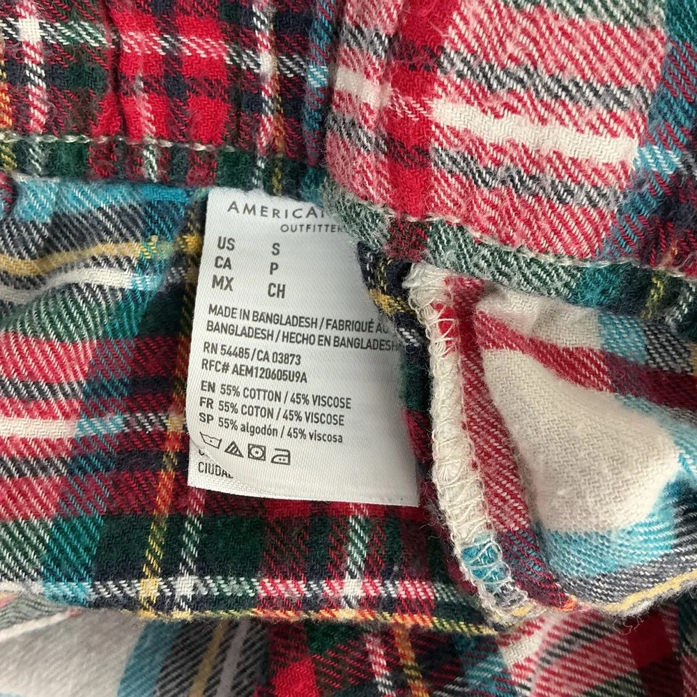 American Eagle Plaid Flannel Pajama Set
